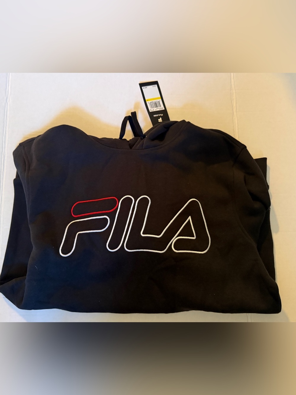 Fila Men’s Black Crewneck Sweater with Red and White Logo